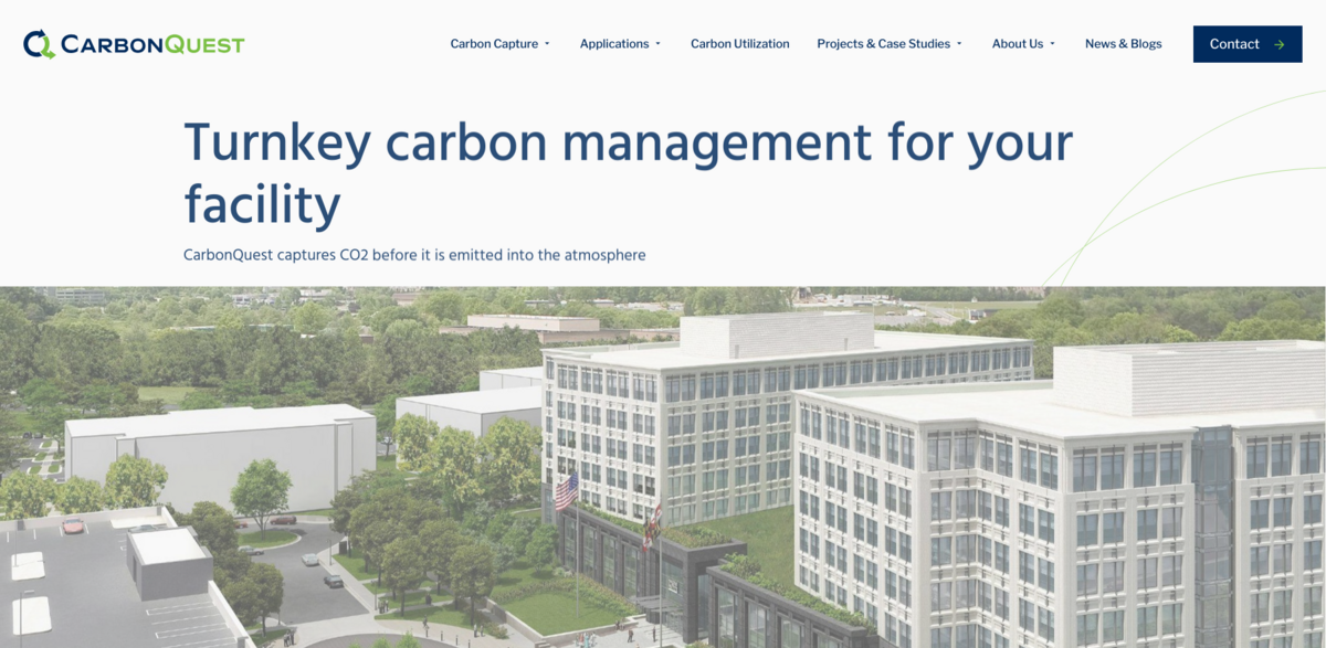 CarbonQuest carbon capture technology