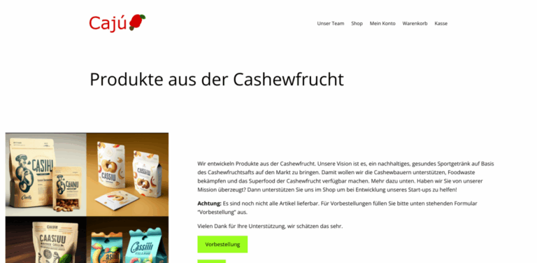 Cashew Innovations: Developing Sustainable Products from Cashew Fruit