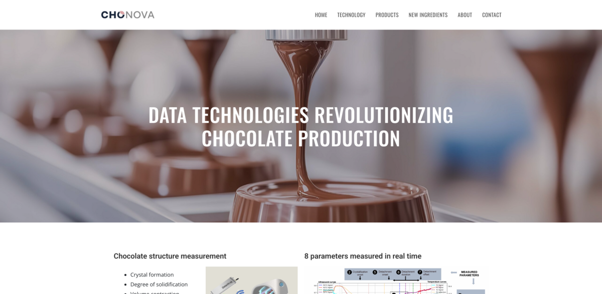 Chonova chocolate production technology