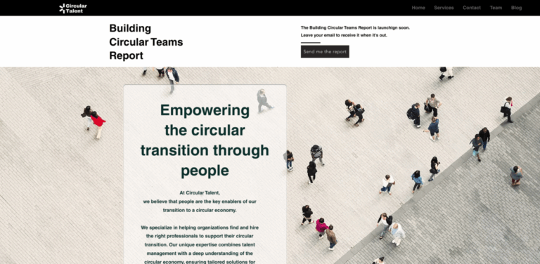 Circular Talent: Empowering the Circular Economy Through People