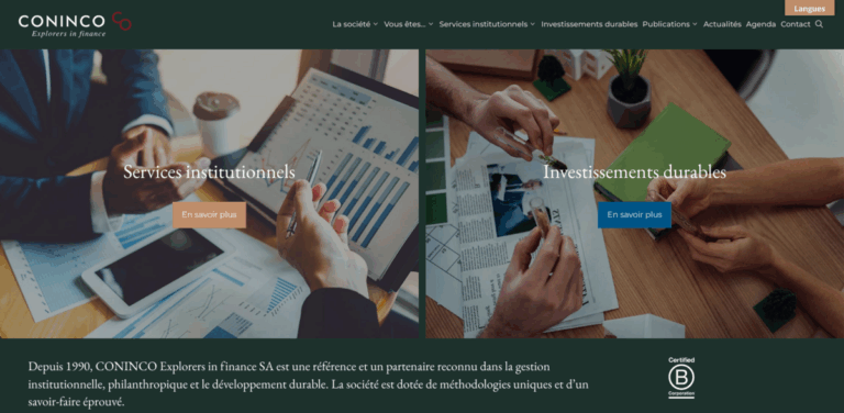 CONINCO Explorers in Finance: Ethical Investment Management and Sustainable Development