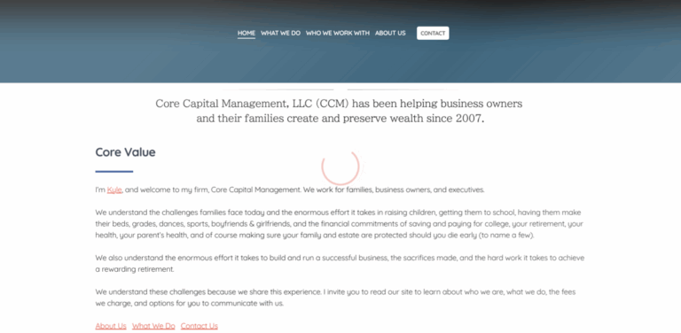 Core Capital Management, LLC: Your Partner in Wealth Creation and Preservation