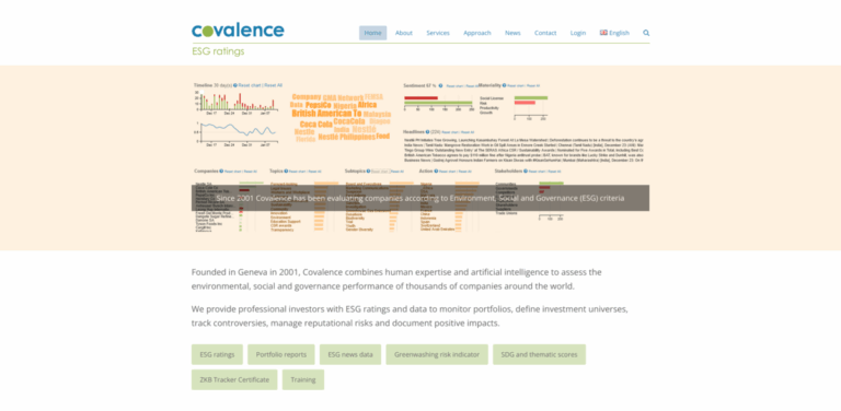 Covalence: Comprehensive ESG Ratings and Insights for Investors and NGOs