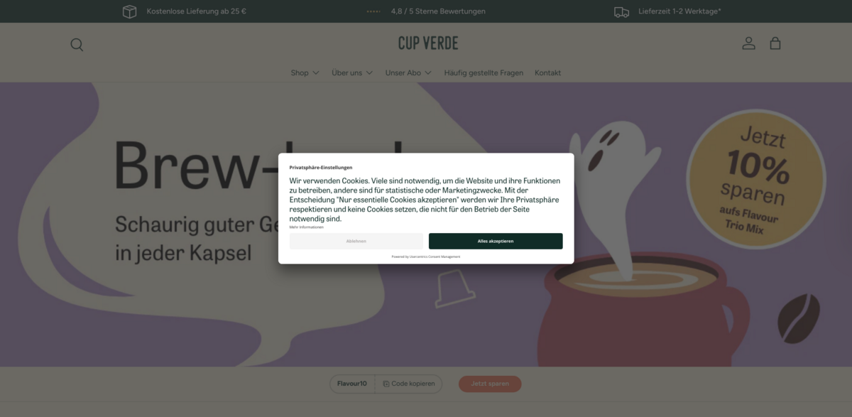 CUP VERDE coffee capsules