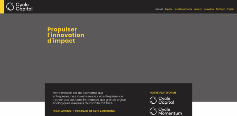 Cycle Capital: Driving Impact Innovation for a Sustainable Future