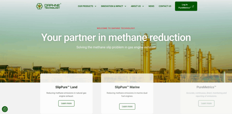 Daphne Technology: Innovative Solutions for Methane Reduction in Gas Engine Exhaust