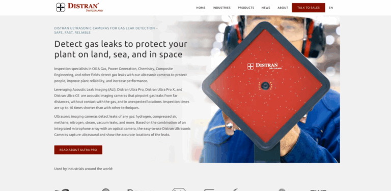 Distran: Advanced Ultrasonic Cameras for Safe Gas Leak Detection