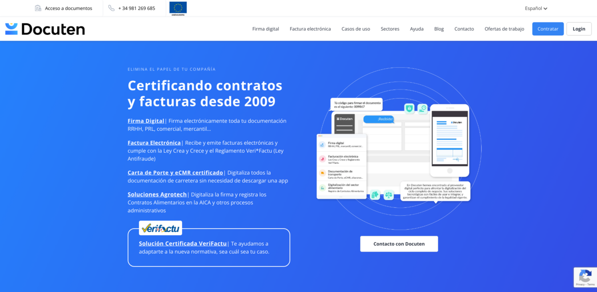 Docuten digital signatures