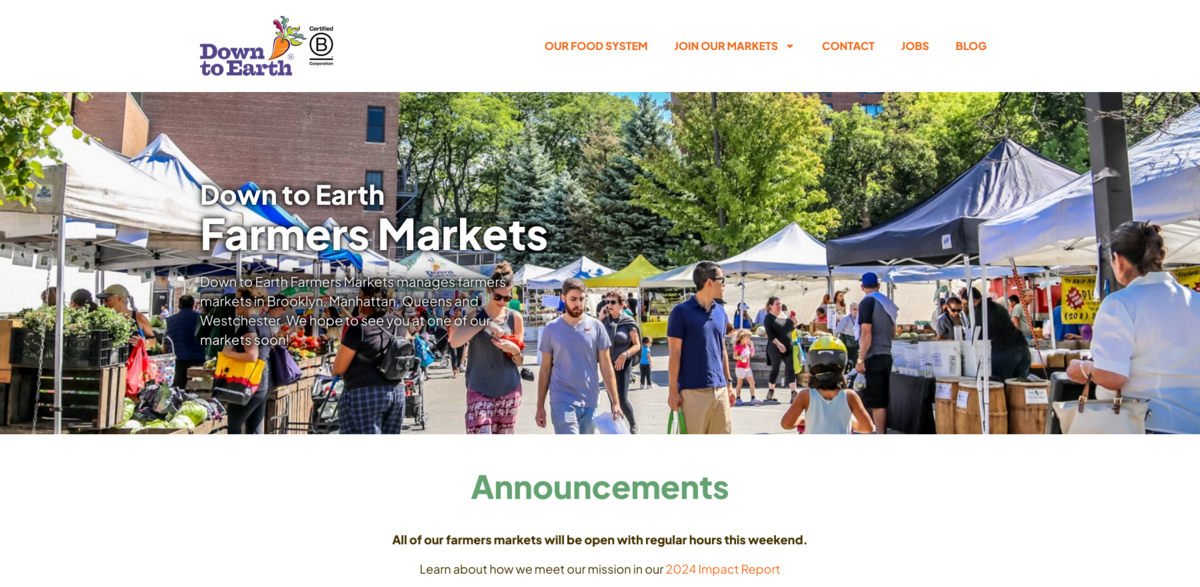 Down to Earth Farmers Markets