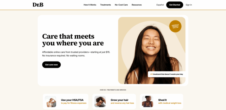 Dr. B: Affordable Online Healthcare for Everyone