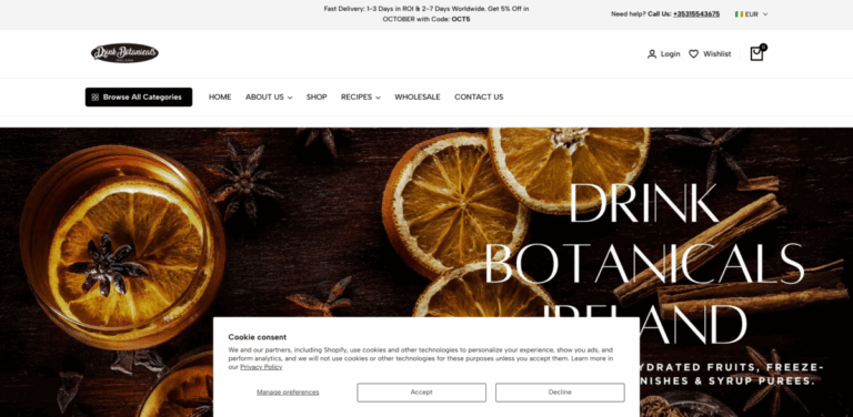 Drink Botanicals Ireland: Premium Dried Garnishes and Natural Syrups for Cocktails and Culinary Creations