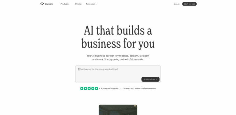 Durable AI: Your All-in-One Business Partner for Website Creation and Content Management