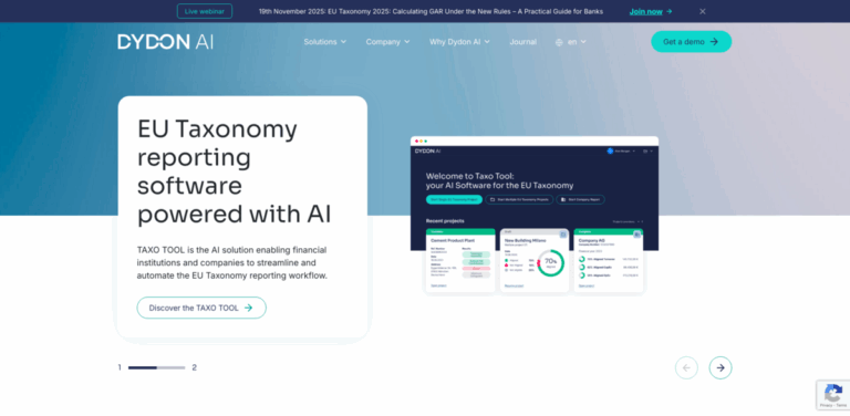 Dydon AI: Simplifying EU Taxonomy Compliance for Sustainable Finance