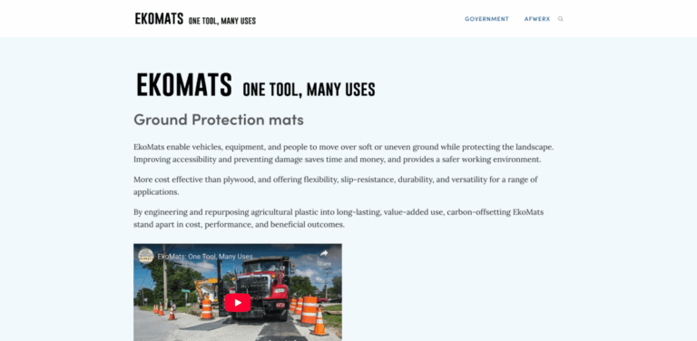 EcoGlobal: Transforming Waste into Sustainable EkoMats for Ground Protection