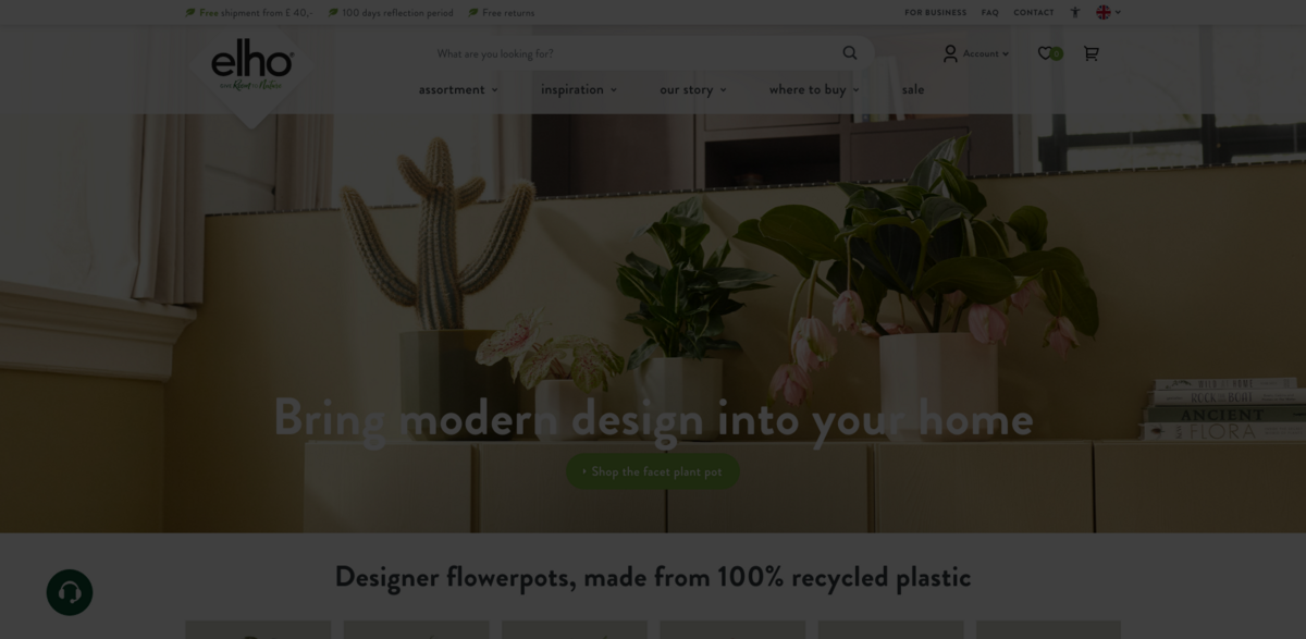 Elho sustainable flowerpots