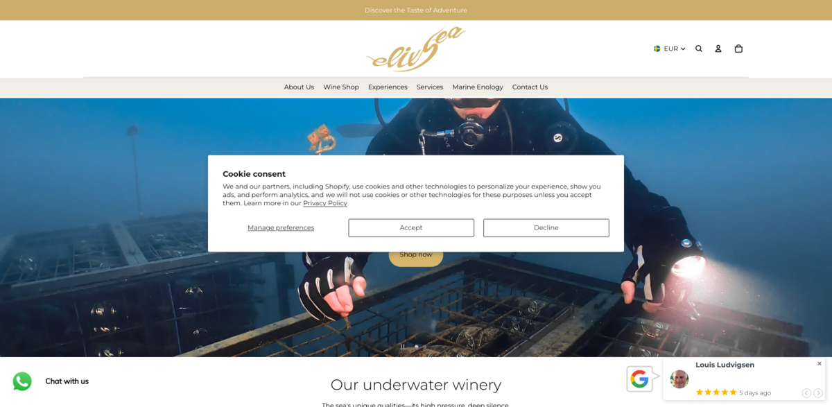 ElixSea underwater winery