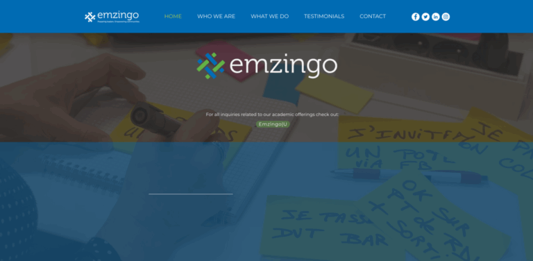 Emzingo: Empowering Purpose-Driven Leaders for Social Impact