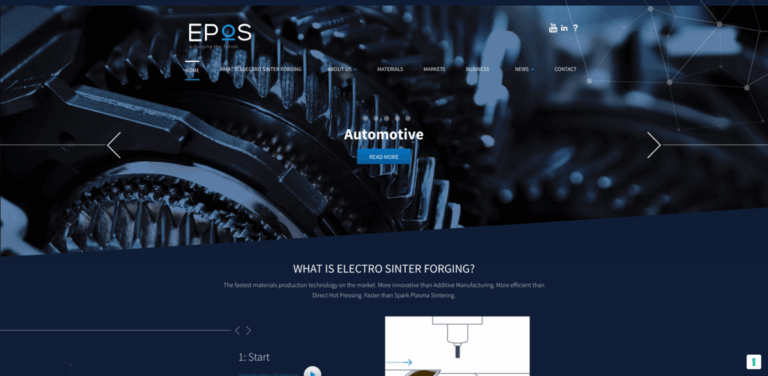 EPoS Technologies SA: Fast and Eco-Friendly Electro Sinter Forging Solutions