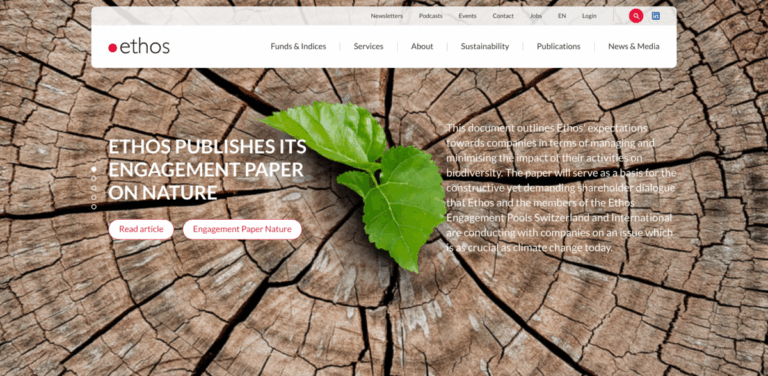 Ethos Foundation: Enabling Sustainable and Responsible Investment