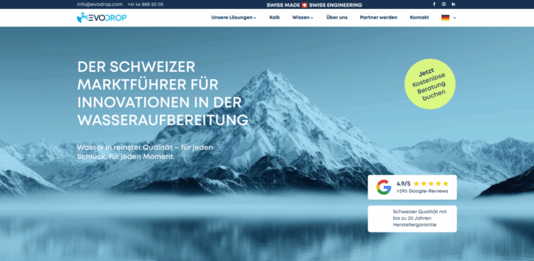 Evodrop: Swiss Innovations for Pure Water Treatment