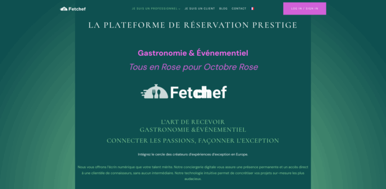 Fetchef: A Unique Restaurant Reservation Platform Connecting Culinary Creators with Clients