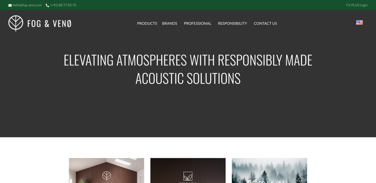 FOG & VENØ A/S: Sustainable Acoustic Panels for Modern Spaces