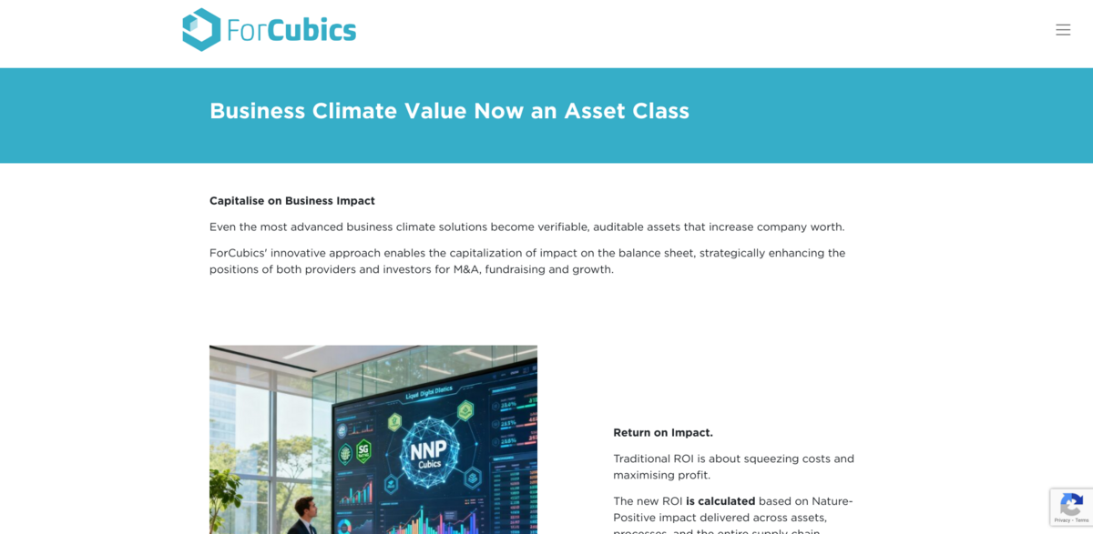 ForCubics sustainability solutions