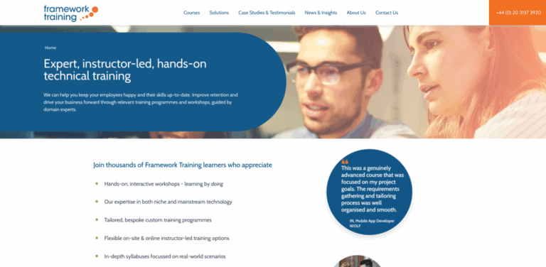 Framework Training: Empowering Professionals with Tailored Technical Education