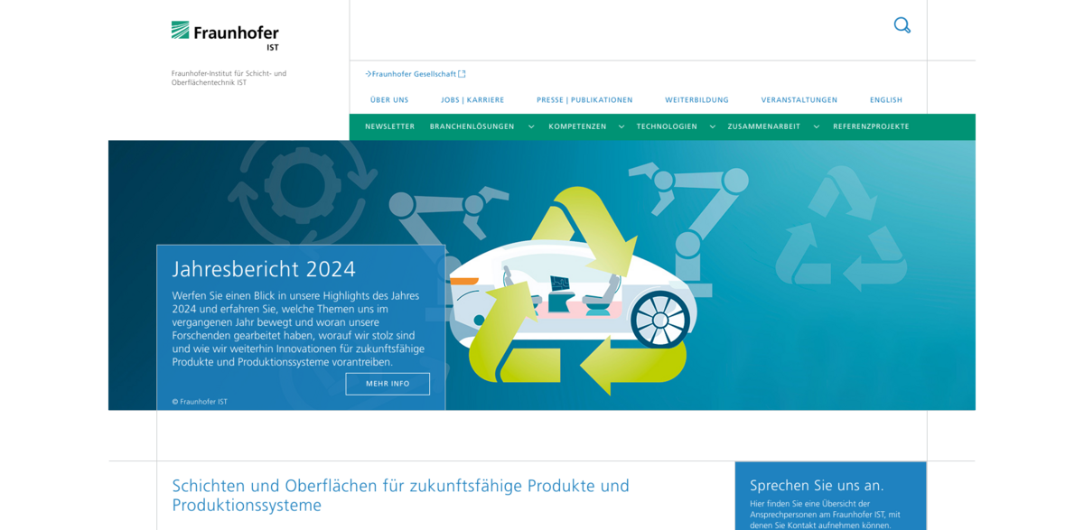 Fraunhofer IST surface engineering