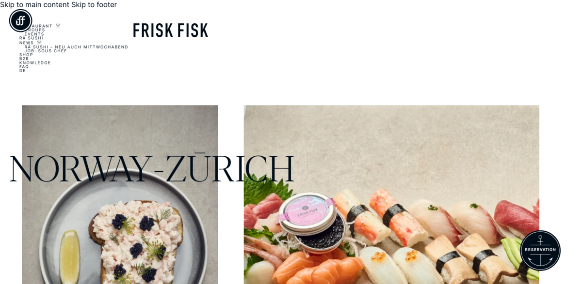 Nordic seafood restaurant Zurich