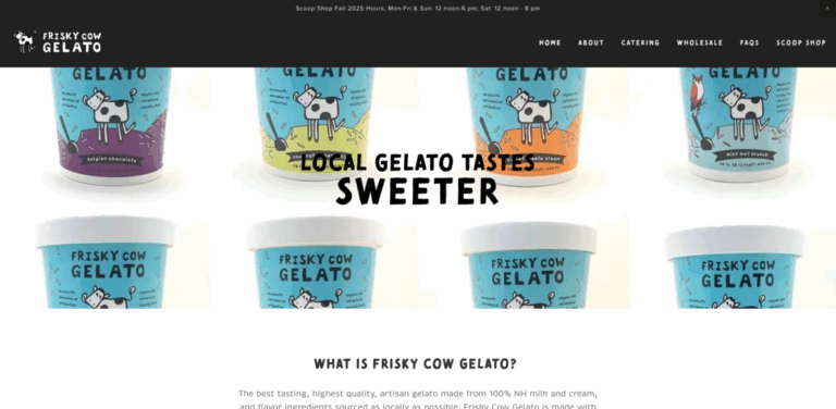 Frisky Cow Gelato: Artisan Gelato Made with Local New Hampshire Ingredients