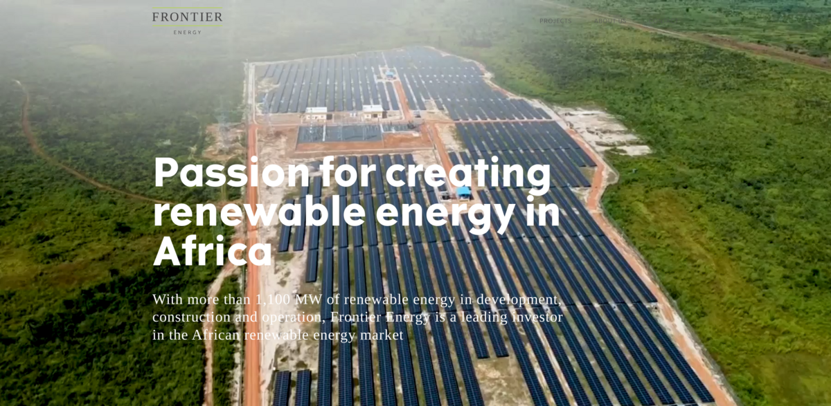 Frontier Energy renewable energy Africa