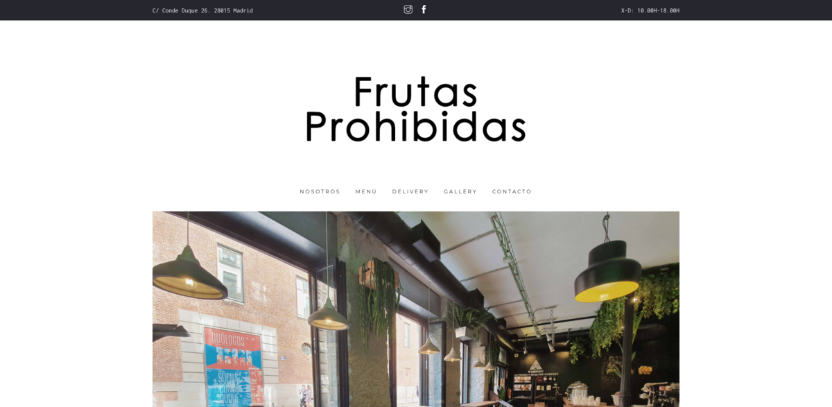 Frutas Prohibidas vegan restaurant Madrid