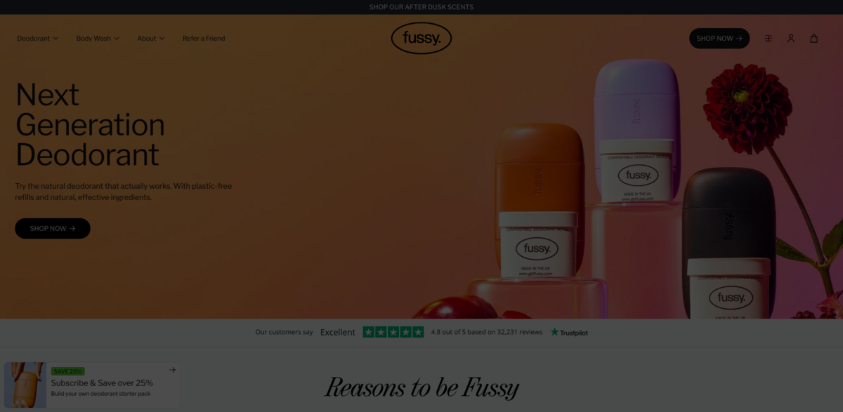Fussy personal care products
