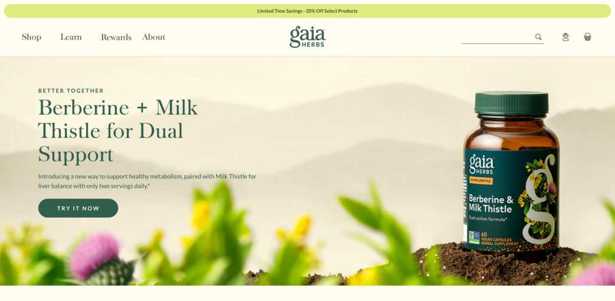 Gaia Herbs herbal supplements