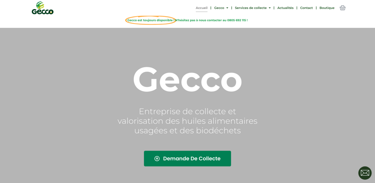 Gecco used cooking oils organic waste