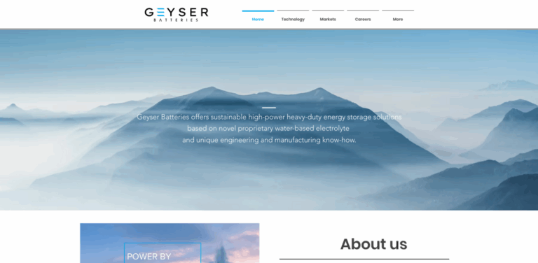 Geyser Batteries: Sustainable Energy Storage Solutions with Water-Based Technology