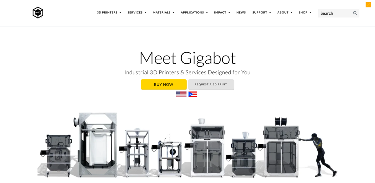 Gigabot 3D printing