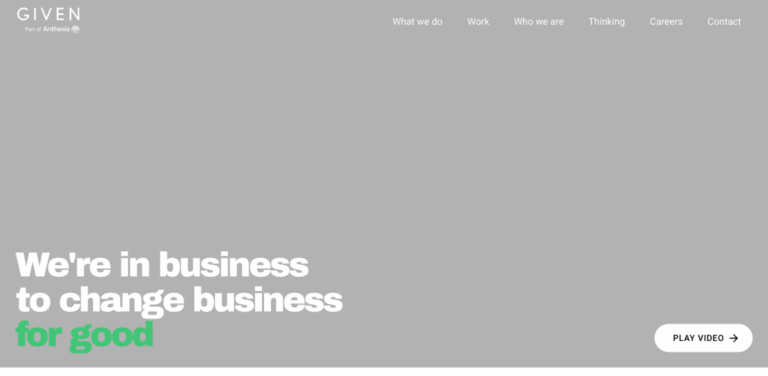 Given: A Consultancy and Creative Studio for Purpose-Driven Growth