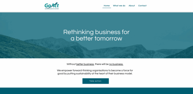 GoAct: Empowering Businesses for Sustainable Change
