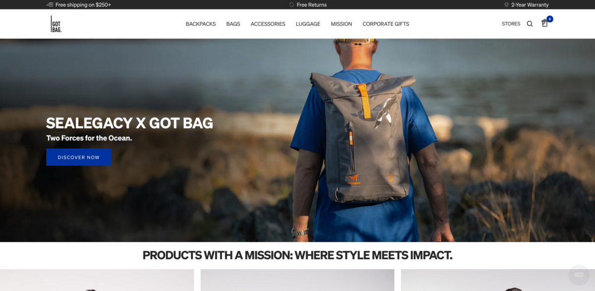 GOT BAG sustainable travel goods