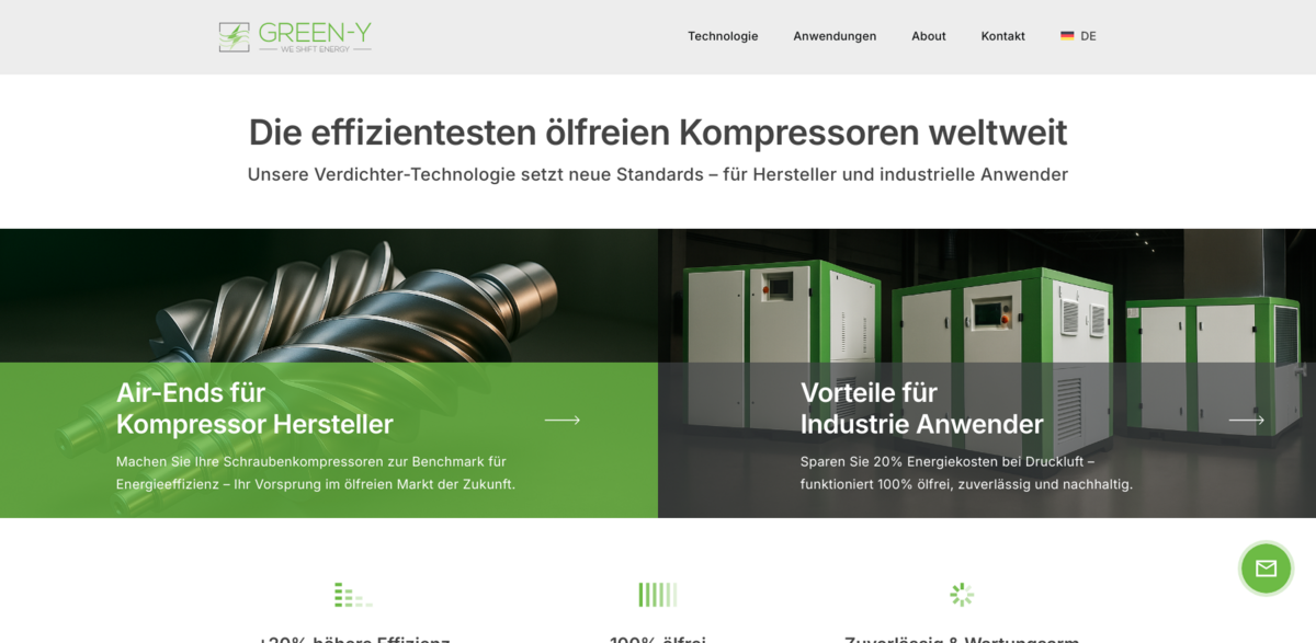 Green-Y oil-free compressor technology