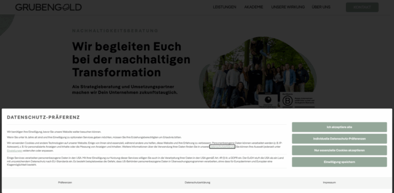 Grubengold: Your Partner in Sustainable Transformation and Strategy Implementation