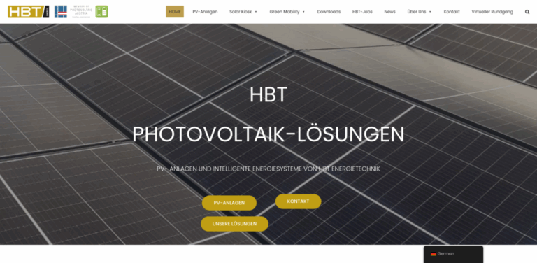 HBT ENERGIETECHNIK: Customized Photovoltaic Solutions for Sustainable Energy