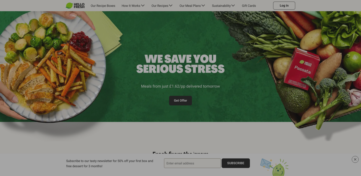 HelloFresh meal kit delivery