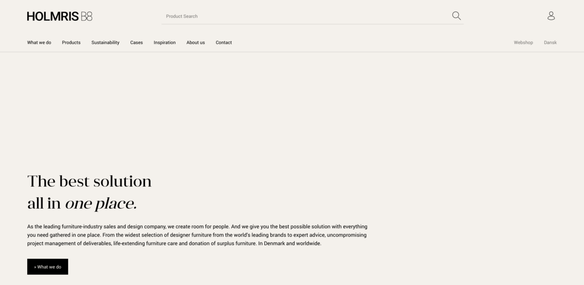 HOLMRIS B8 furniture solutions