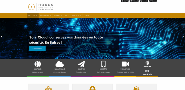 Horus Energy SA: Solar-Powered Internet Hosting Services in Switzerland