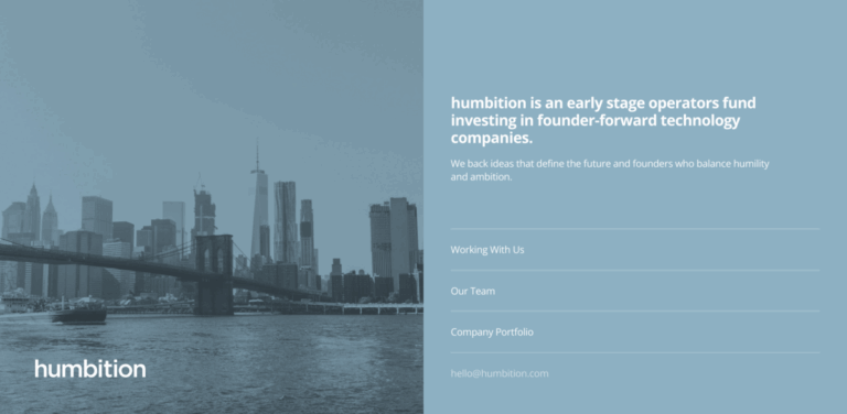 Humbition: Investing in Founder-Forward Technology Companies