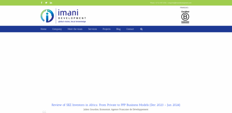 Imani Development: Driving Economic Growth and Poverty Reduction in Developing Regions