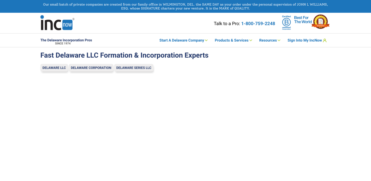 Delaware business formation